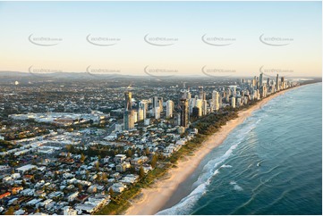Sunrise Aerial Photo Mermaid Beach QLD Aerial Photography