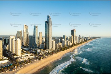 Sunrise Aerial Photo Surfers Paradise QLD Aerial Photography