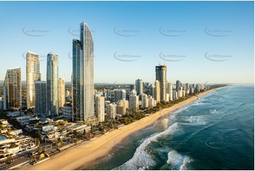 Sunrise Aerial Photo Surfers Paradise QLD Aerial Photography