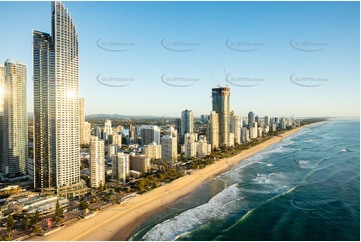 Sunrise Aerial Photo Surfers Paradise QLD Aerial Photography