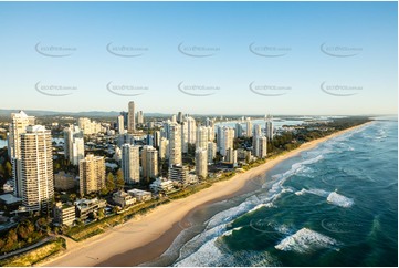 Sunrise Aerial Photo Main Beach QLD Aerial Photography