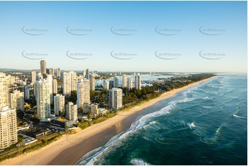 Sunrise Aerial Photo Main Beach QLD Aerial Photography