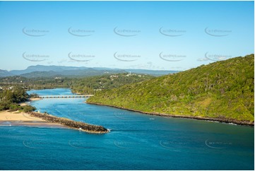 Aerial Photo of Tallebudgera Creek at Burleigh Heads QLD Aerial Photography
