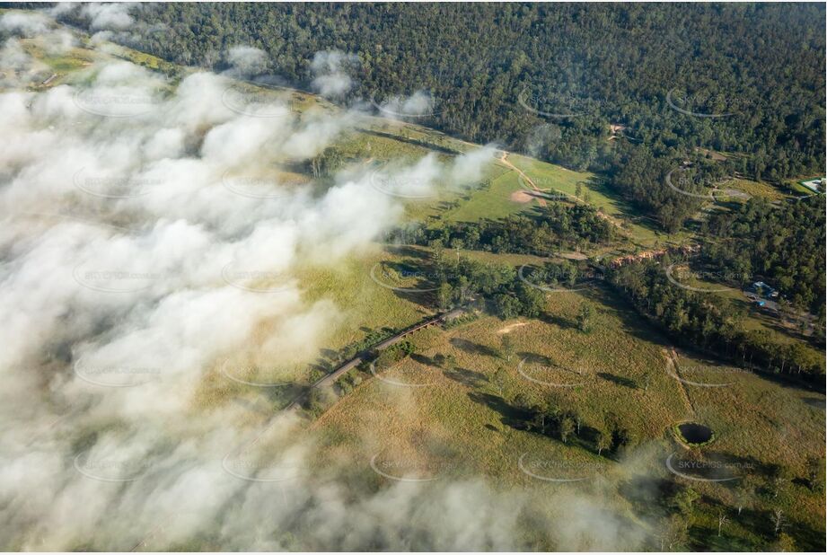 Fog Frames the Landscape at Kagaru QLD Aerial Photography