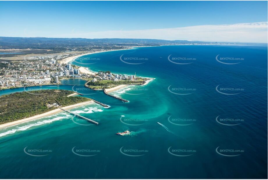 Sand Dredging The Tweed River Bar NSW Aerial Photography