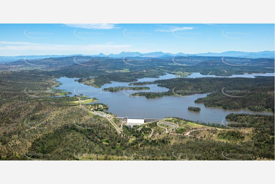 Aerial Photo Wyaralong Dam In Flood