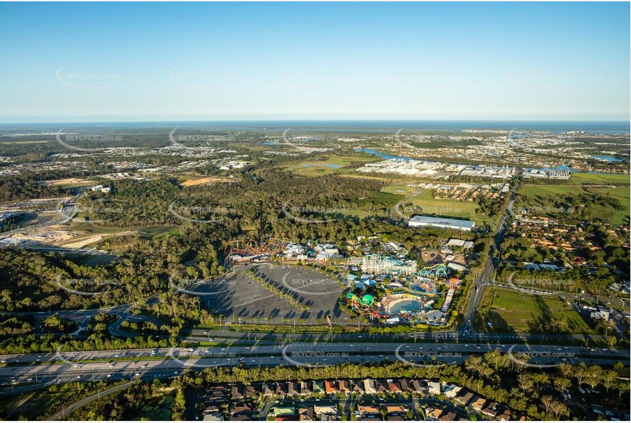 Aerial Photo Dream World Coomera Gold Coast QLD