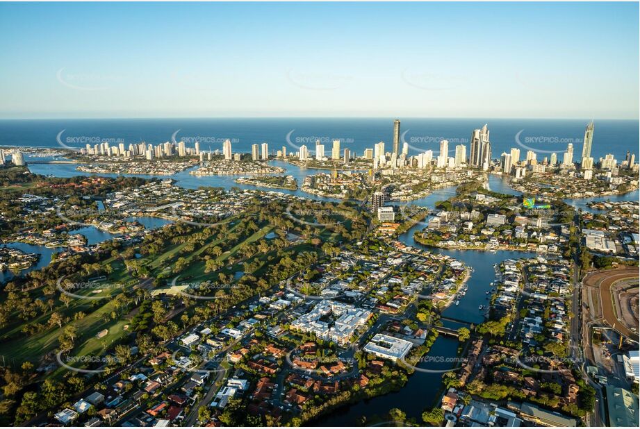 Sunset Aerial Photo Bundall QLD Aerial Photography