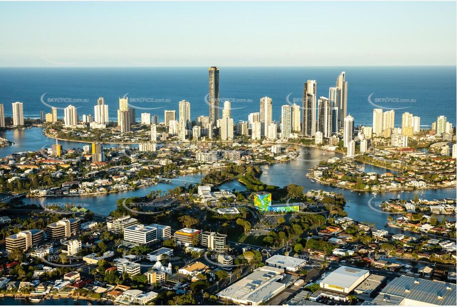 Sunset Aerial Photo Surfers Paradise QLD Aerial Photography