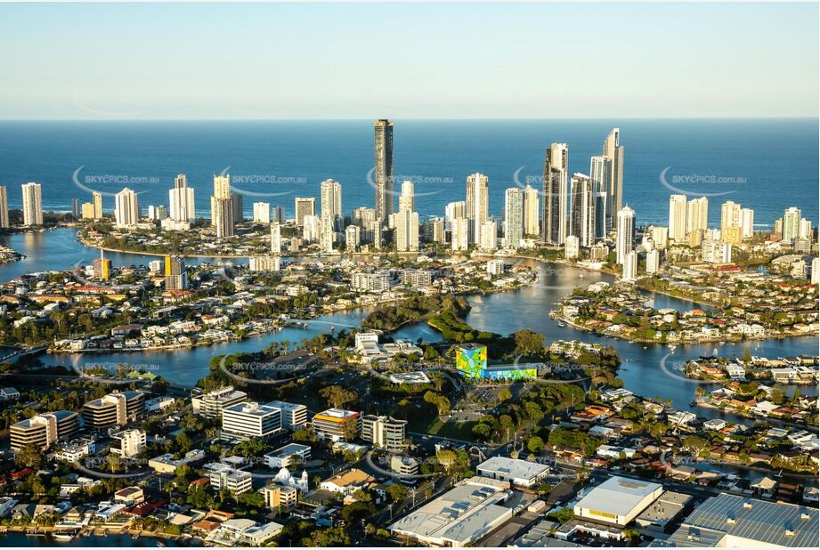 Sunset Aerial Photo Surfers Paradise QLD Aerial Photography