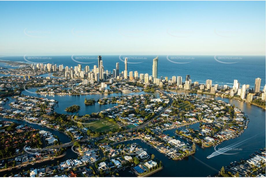 Sunset Aerial Photo Surfers Paradise QLD Aerial Photography