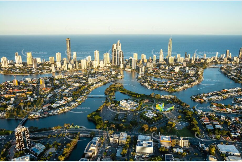 Sunset Aerial Photo of HOTA Surfers Paradise QLD