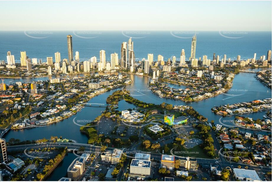 Sunset Aerial Photo of HOTA Surfers Paradise QLD