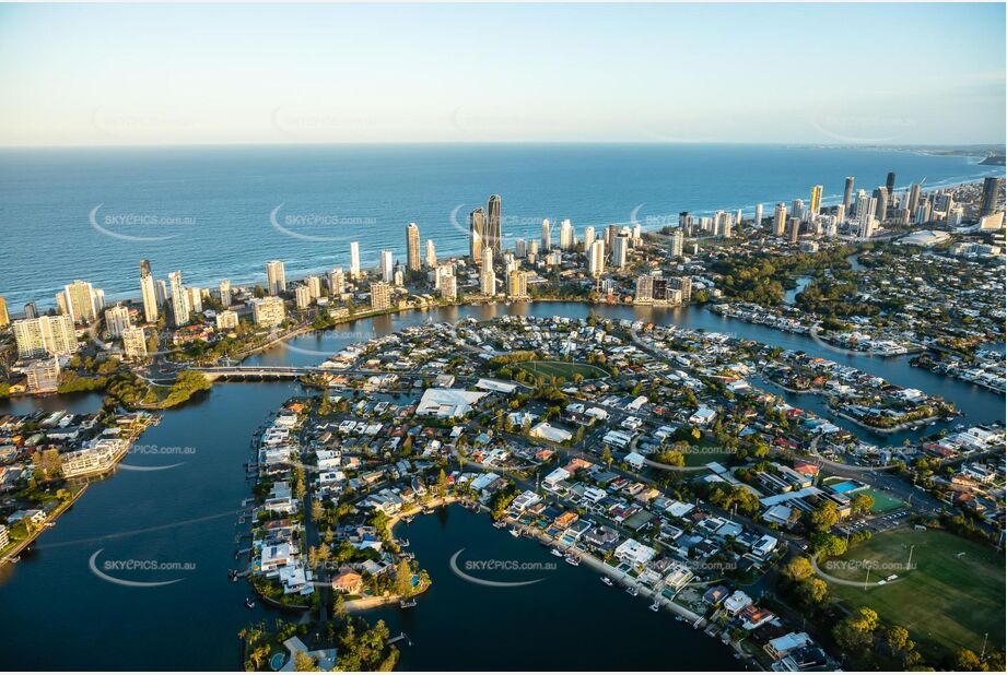 Sunset Aerial Photo Surfers Paradise QLD Aerial Photography