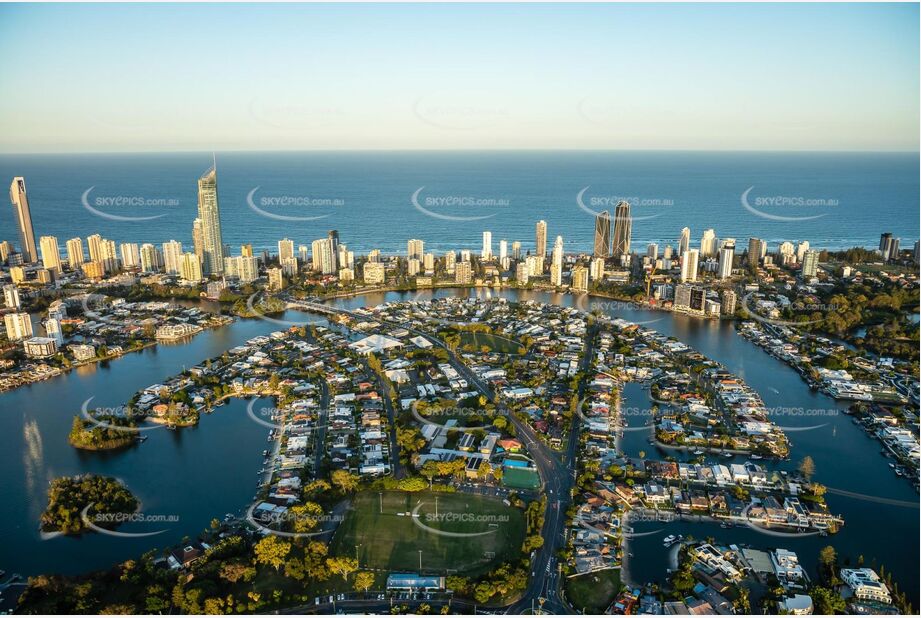 Sunset Aerial Photo Surfers Paradise QLD Aerial Photography
