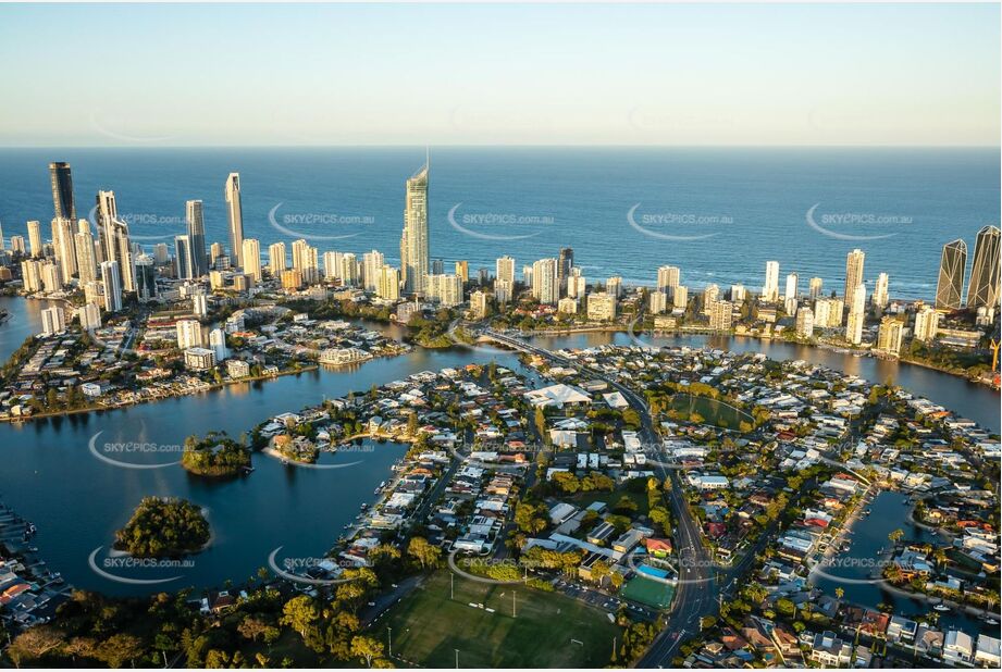 Sunset Aerial Photo Surfers Paradise QLD Aerial Photography