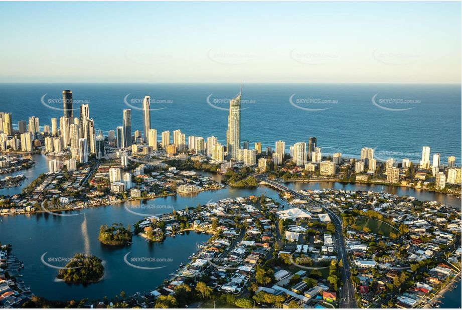 Sunset Aerial Photo Surfers Paradise QLD Aerial Photography