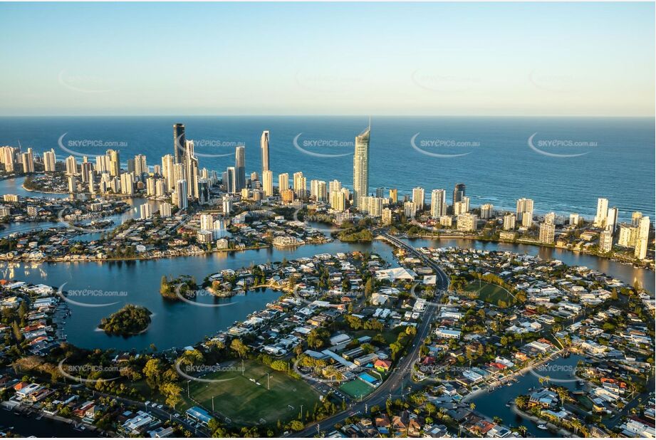 Sunset Aerial Photo Surfers Paradise QLD Aerial Photography