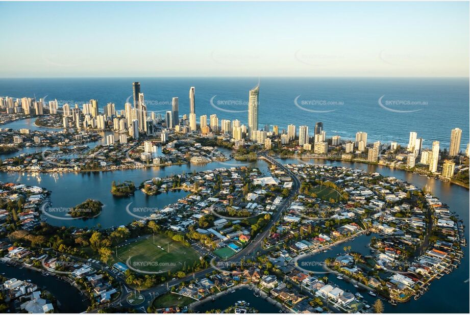 Sunset Aerial Photo Surfers Paradise QLD Aerial Photography