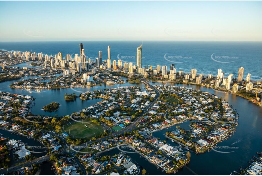 Sunset Aerial Photo Surfers Paradise QLD Aerial Photography