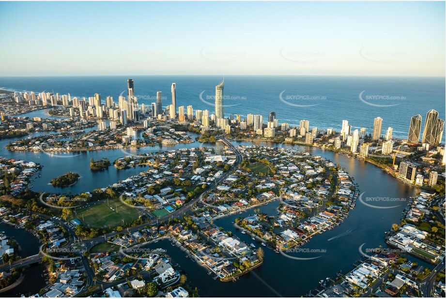 Sunset Aerial Photo Surfers Paradise QLD Aerial Photography