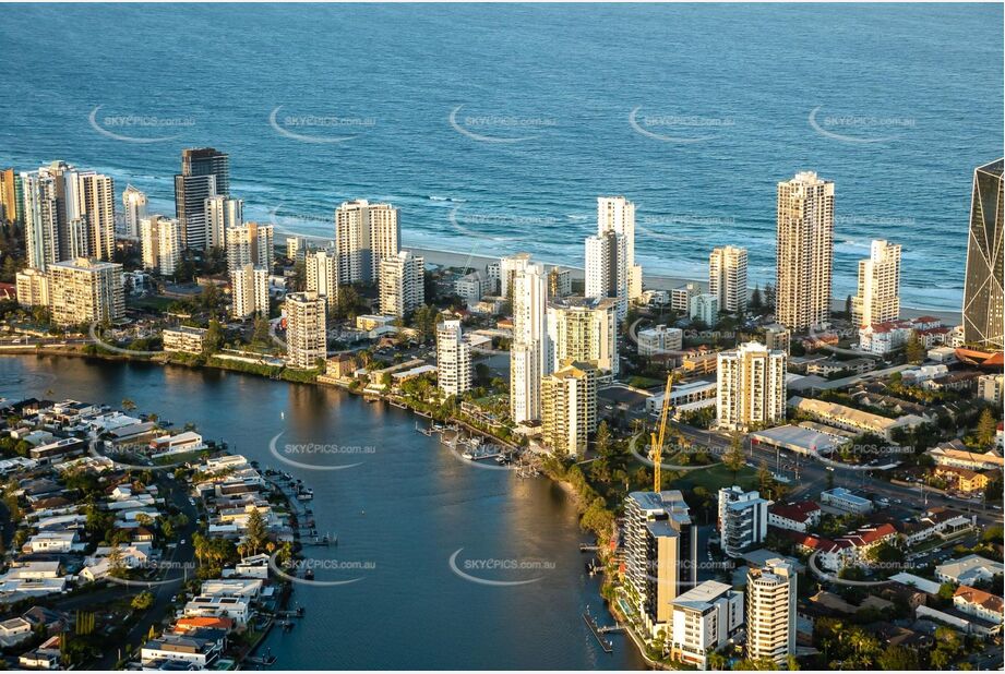 Sunset Aerial Photo Surfers Paradise QLD Aerial Photography