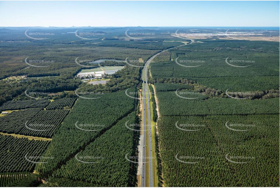 The Bruce Hwy at Coochin Creek QLD Aerial Photography