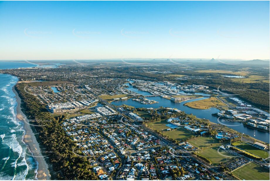 Sunset Aerial Photo Bokarina QLD Aerial Photography