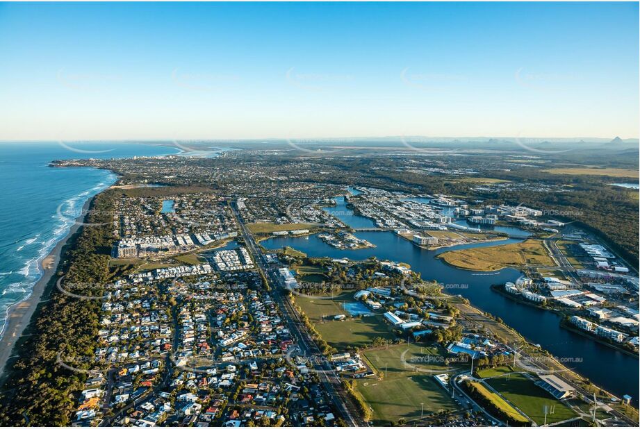 Sunset Aerial Photo Bokarina QLD Aerial Photography