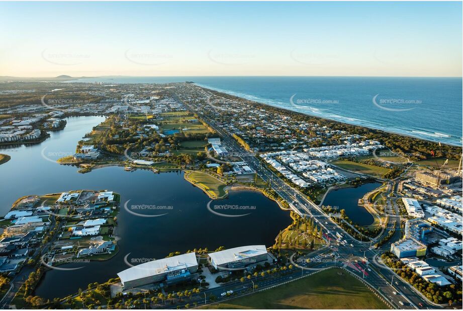 Sunset Aerial Photo Bokarina QLD Aerial Photography