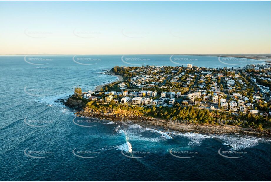 Sunset Aerial Photo Moffat Beach QLD Aerial Photography