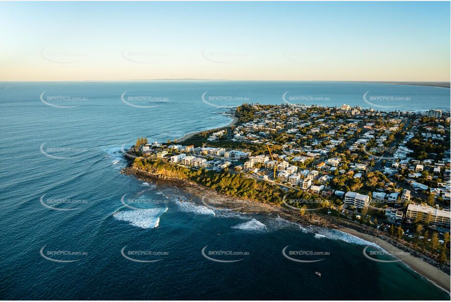 Sunset Aerial Photo Moffat Beach QLD Aerial Photography