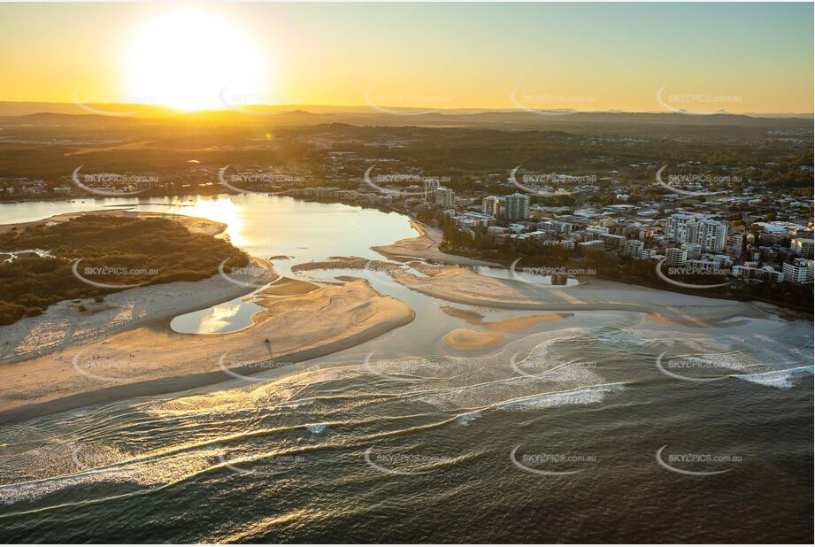 Sunset Aerial Photo Of The Old Caloundra Bar