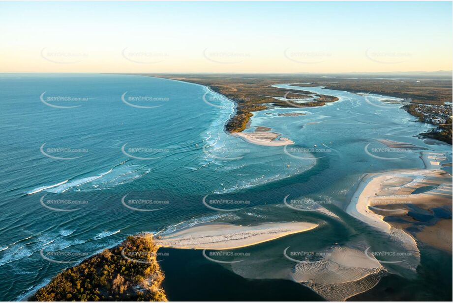 Sunset Aerial Photo of the New Caloundra Bar