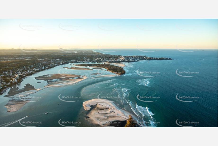 Sunset Aerial Photo of the New Caloundra Bar