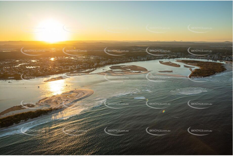 Sunset Aerial Photo of the New Caloundra Bar