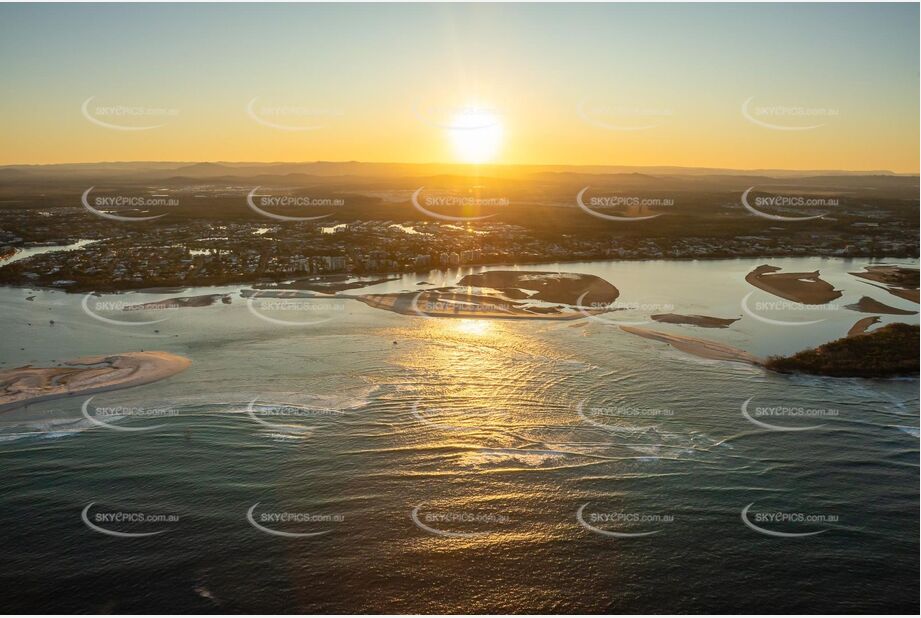 Sunset Aerial Photo of the New Caloundra Bar