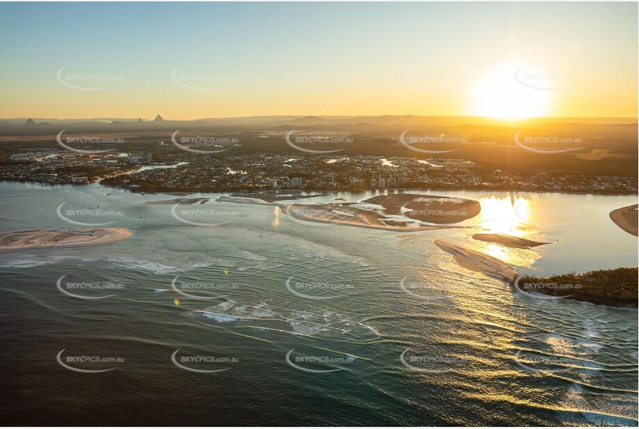 Sunset Aerial Photo of the New Caloundra Bar