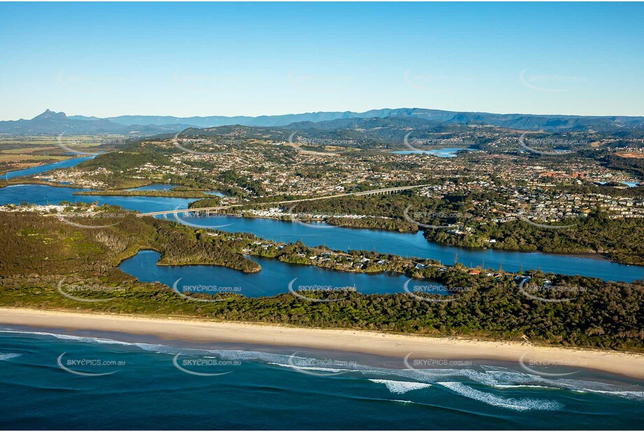 Sunrise Aerial Photo Fingal Head NSW