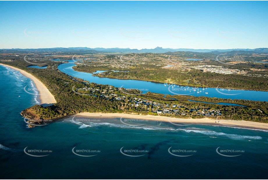 Sunrise Aerial Photo Fingal Head NSW