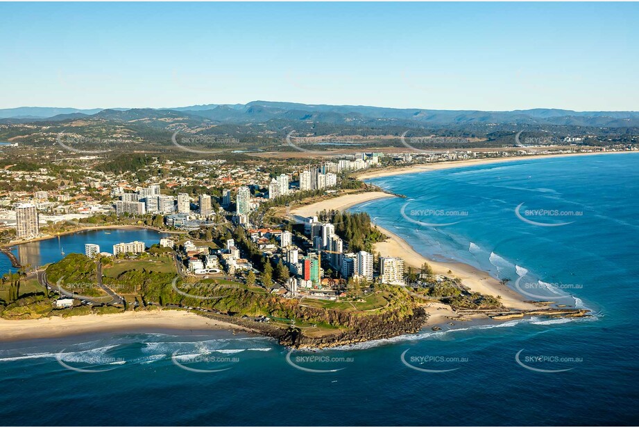 Sunrise Aerial Photo of Point Danger & Snapper Rocks QLD