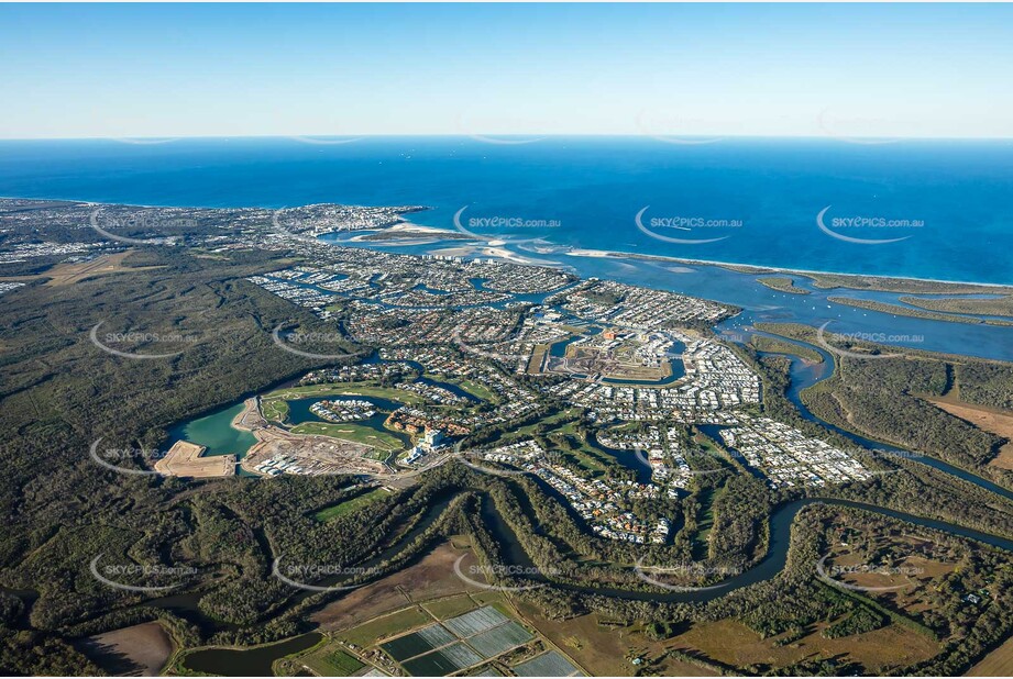 Aerial Photo Pelican Waters QLD Aerial Photography
