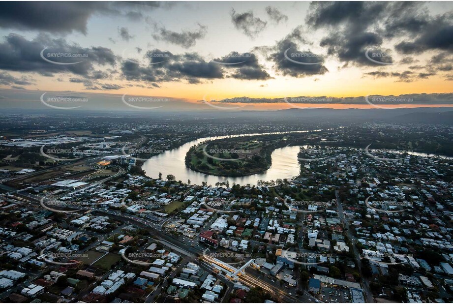 Last Light Aerial Photo of Yeronga QLD