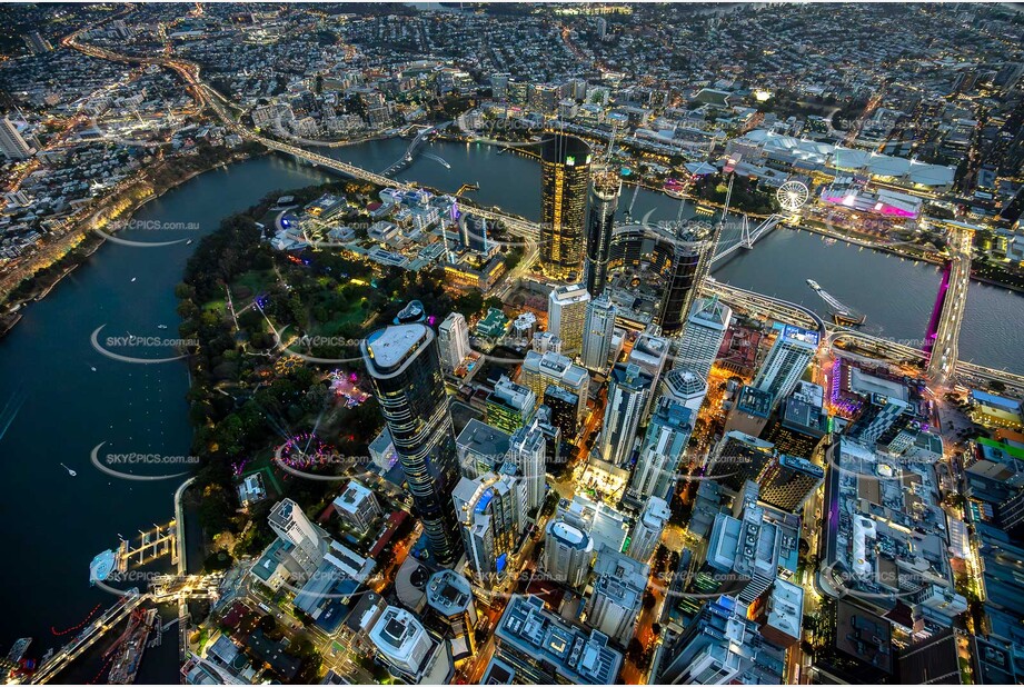 Last Light Aerial Photo of Brisbane QLD