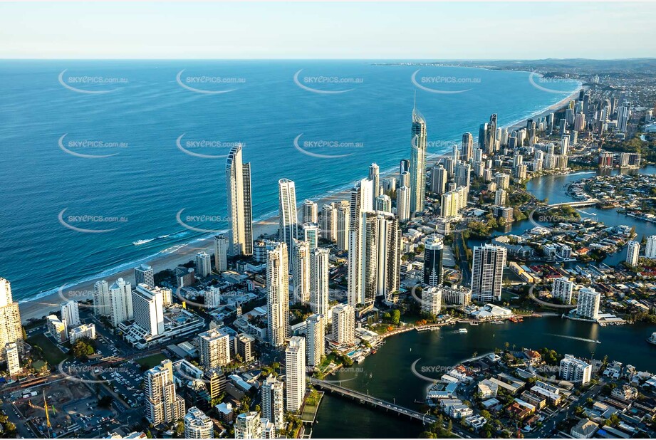 Sunset Aerial Photo Surfers Paradise QLD Aerial Photography