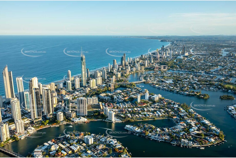 Sunset Aerial Photo Surfers Paradise QLD Aerial Photography