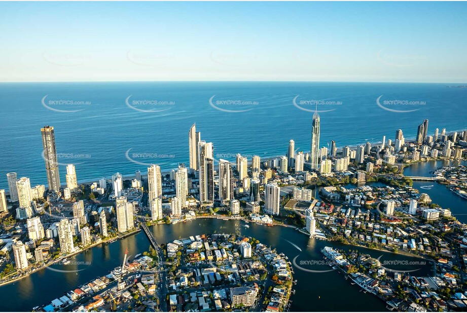 Sunset Aerial Photo Surfers Paradise QLD Aerial Photography