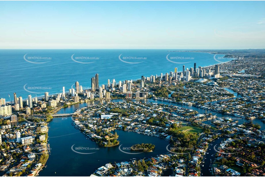 Sunset Aerial Photo Surfers Paradise QLD Aerial Photography