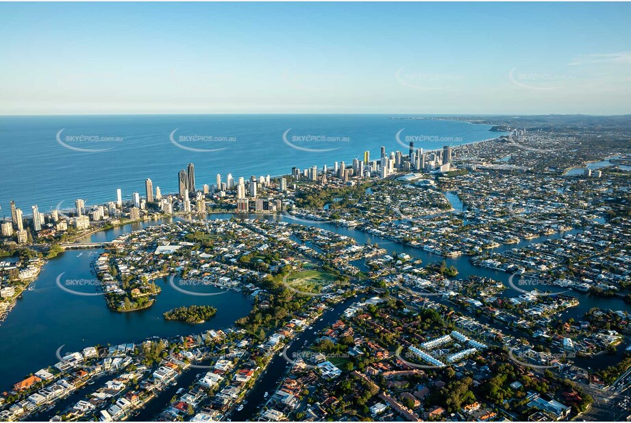 Sunset Aerial Photo Surfers Paradise QLD Aerial Photography