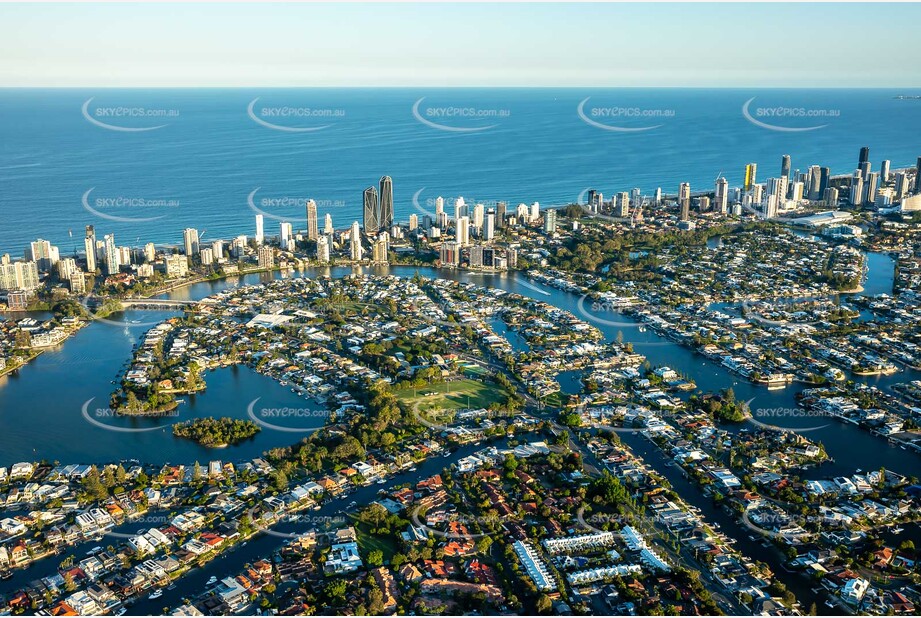 Sunset Aerial Photo Surfers Paradise QLD Aerial Photography